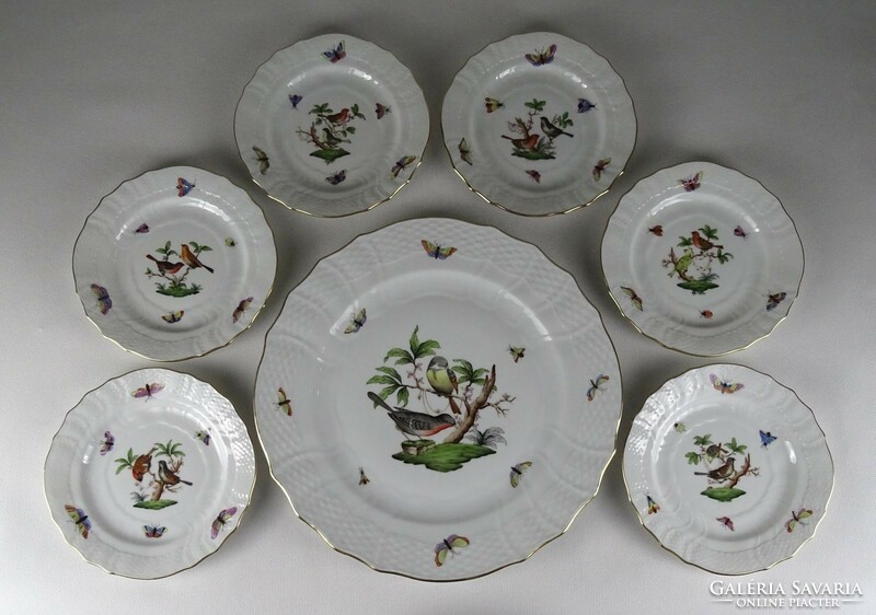 1R672 Herend porcelain cake set with rothschild pattern