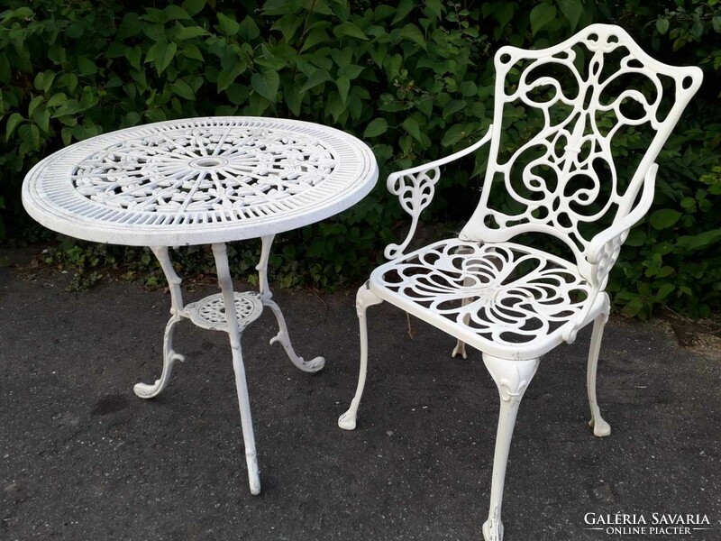 Garden chair, table / aluminum.