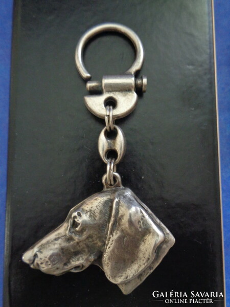 Vintage marked dachshund keychain
