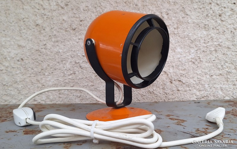 Retro orange wall lamp, Hungarian-made electro metal