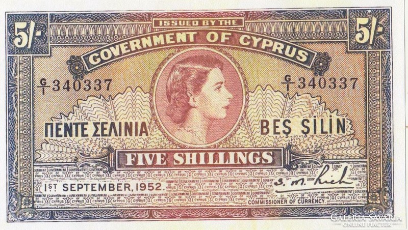 Ciprus 5 ciprusi schilling 1952 REPLIKA