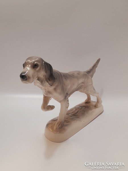 Katzhütte porcelán kutya, ír szetter, 28 cm