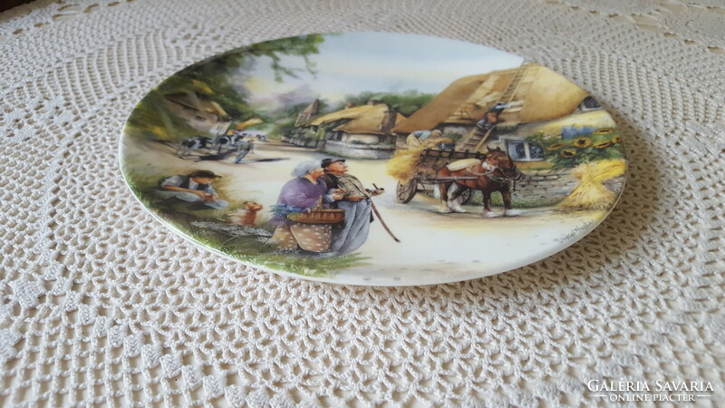 Angol Royal Doulton jelenetes,porcelán dísztányér,falidísz