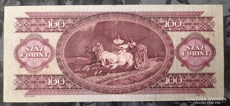 100 forint 1968 . B124 . RITKA aláírás méret ! Lásd a képeken !