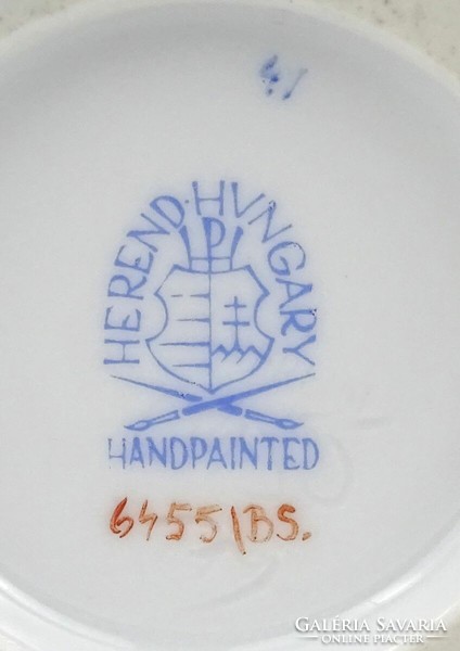 1R611 Bouquet de Saxe Lion's Base Herendi Porcelain Pot