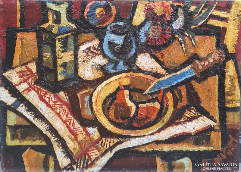 Mustó János (1934-2012) : Asztali csendélet