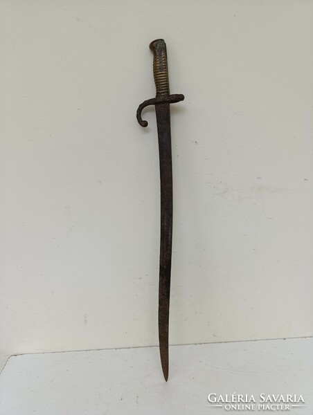 Antik Chassepot bajonett tokja nélkül 1868 puska szurony fegyver katona 797 9083
