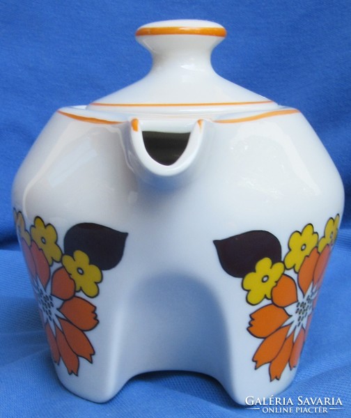 Hollóházi porcelán kotyogós kávéfőző kanna, jelzett, nem hibás.