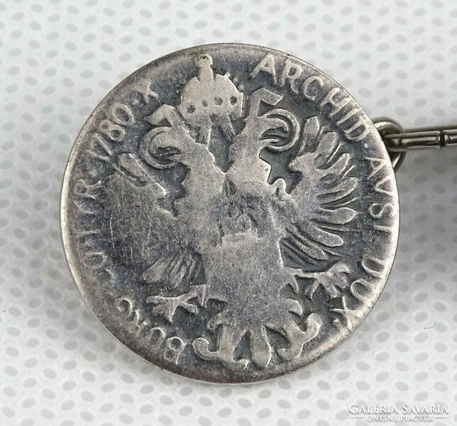 1S348 Mária Terézia ezüst tallér 1780 másolat mandzsettagomb