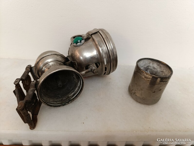 Antik bicikli lámpa Alte Fahrradlampe Bicycle Lamp karbid kerékpár gyűjtemény 324 9089