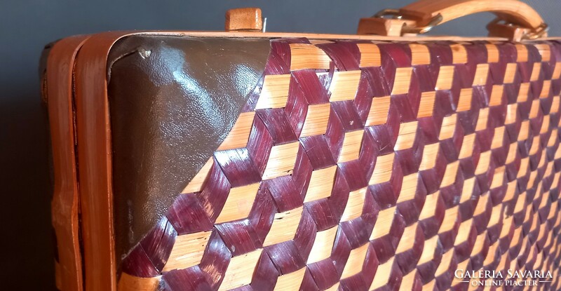 Vintage Opart rattan  kézzel készített táska ALKUDHATÓ design