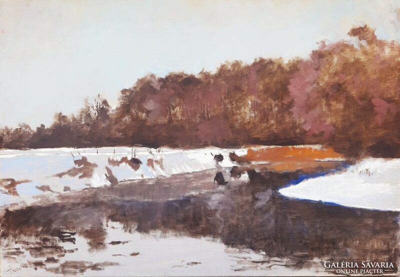 Holba Tivadar (1906-1995) Téli Folyópart