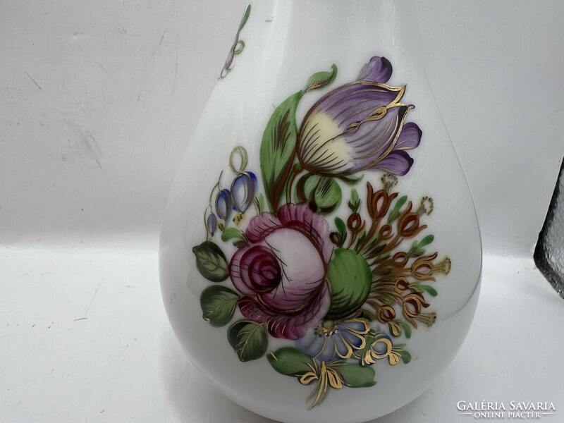 Herendi antik jubileumi nanking bouquet váza, 16 cm-es.6887