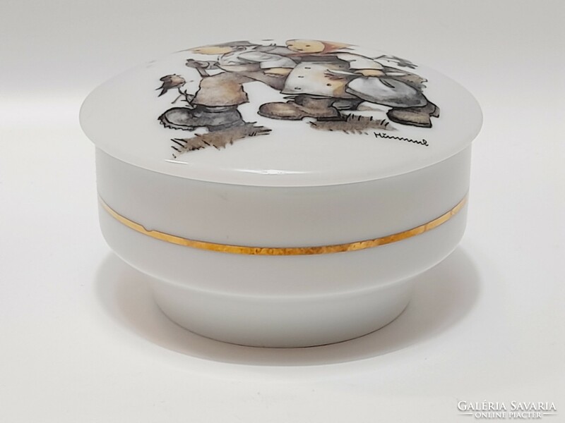 Hummel Goebel porcelán tégely, bonbonier, doboz