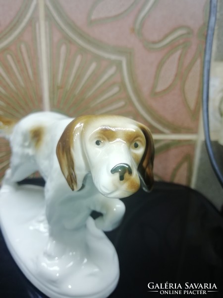 Sitzendorf német porcelán szetter , sorszámozott , jelzett ,