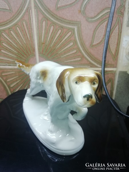 Sitzendorf német porcelán szetter , sorszámozott , jelzett ,