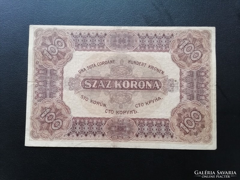 100 Korona 1920 Ropogós papír!