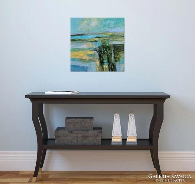 Simon Túnde: Séta közben (50x50cm)