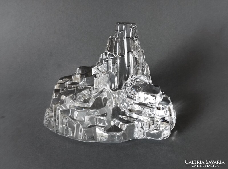 Josef Marcolin avantgarde kristály-jégszobor FM Kunstglas 1980's Austria/Svédország