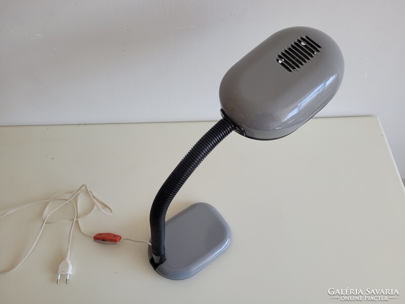 Retro régi nagy méretű gégecsöves szürke mid century lámpa space age