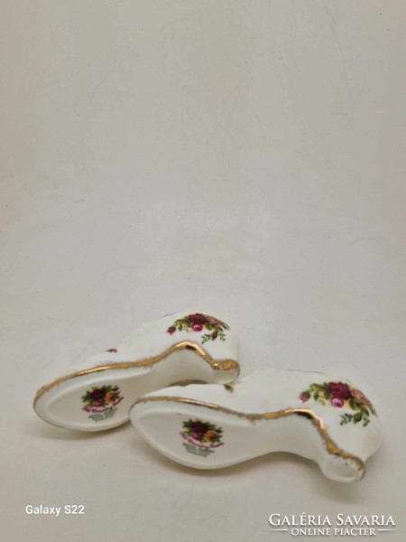 Angol Royal Albert old country roses porcelán cipő gyűjtőknek 11.5cm