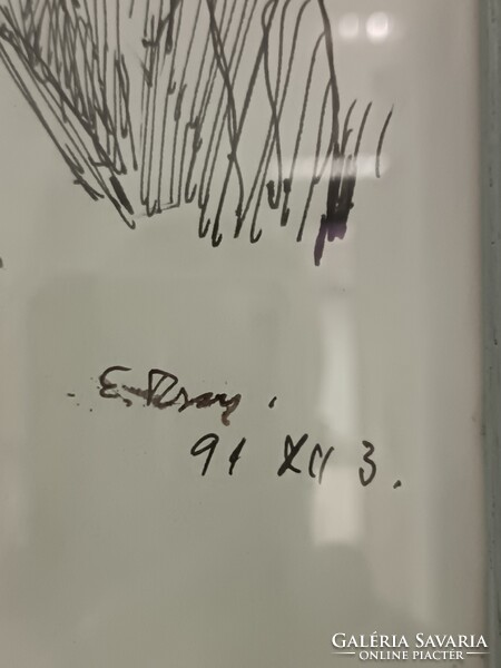 Eigelné Tassy Klára rajz 1991.12 szignózott eladó