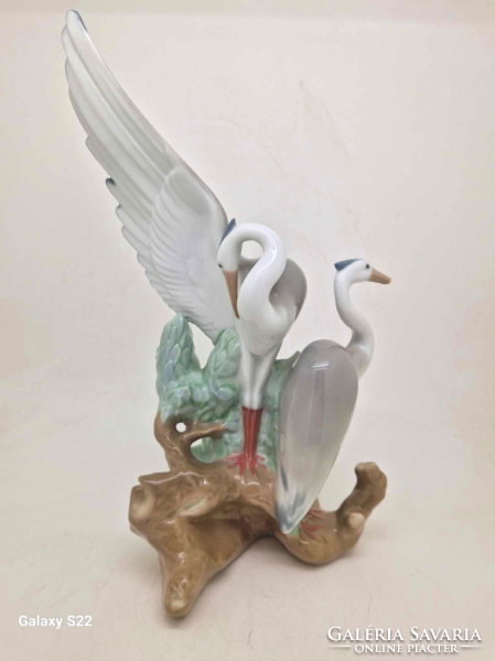 Lladro Nao porcelán madarak gémek 27cm egyik gém csőre törött