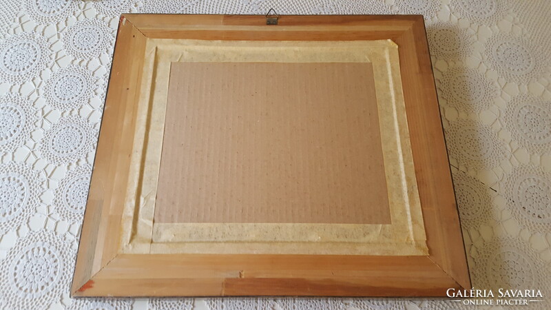 Szép fa képkeret,nyomattal 45.5x40.5cm.