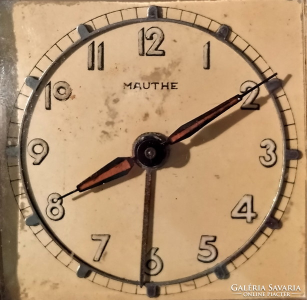 ANTIK Mauthe MŰKÖDŐ UTAZÓÓRA az 1940-es évekből, utazási ébresztőóra