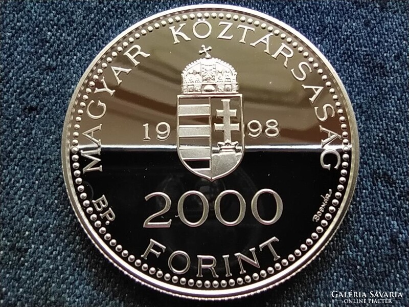 E.C.U. - Integráció az Európai Unióba Hősök tere ezüst 2000 Forint 1998 BP PP