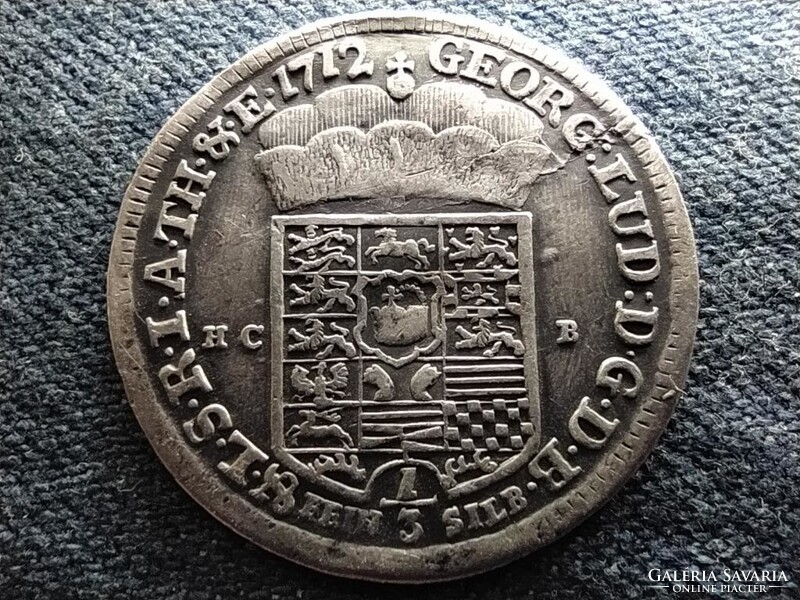 Német államok Brunswick-Lüneburg Hercegség Harz - Ausbeute I. György ezüst 1/3 tallér 1712