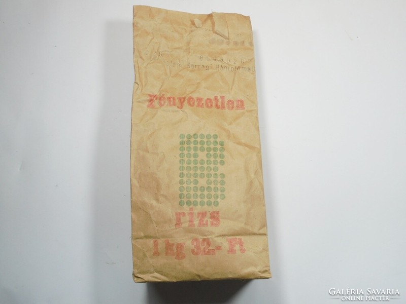 Retro régi Fényezetlen rizs papír zacskó csomagolás - Karcagi