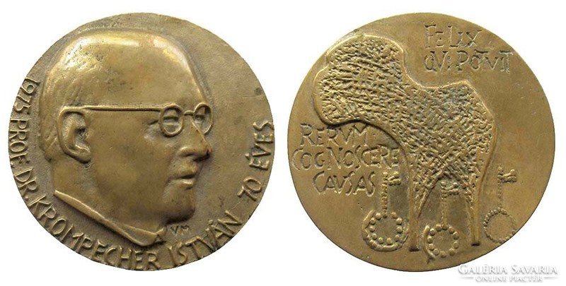 Váró Márton: prof. dr. Krompecher István 70 éves 1975 (orvos, anatómus, hisztológus)
