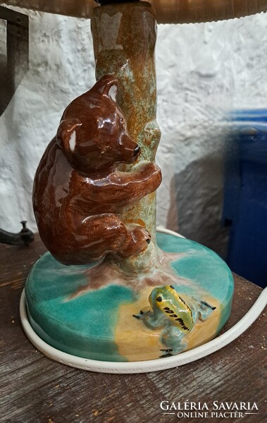 Régi figurás kerámia lámpa