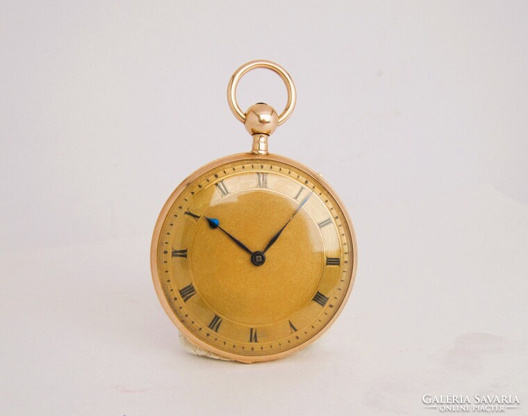 RITKASÁG ,BREGUET NEGYEDÜTŐS 14K ARANY ZSEBÓRA, 1830-35