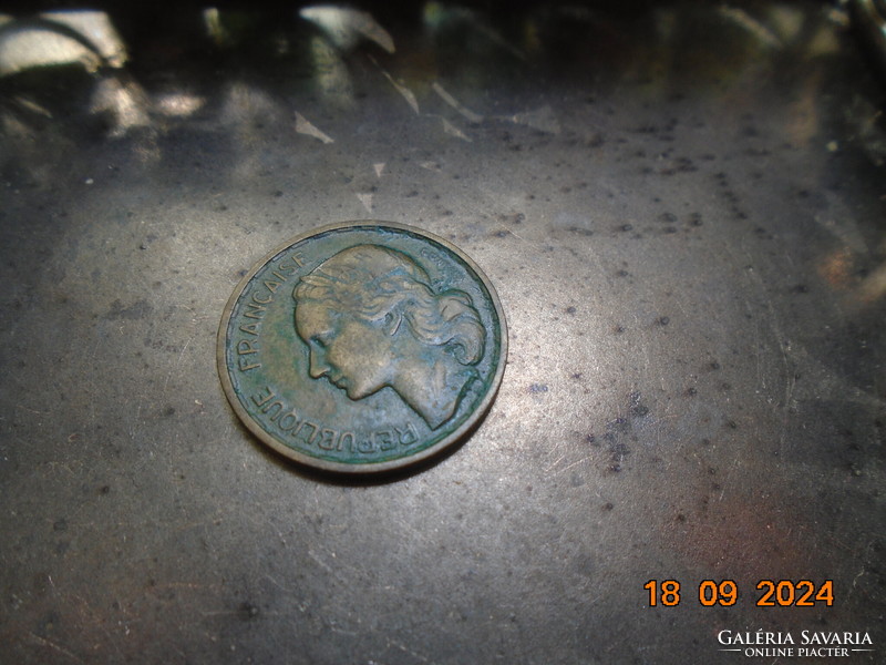 10 Frank,Franciaország,1950,Guiraud metszete,állat kakas,aluminium-bronz