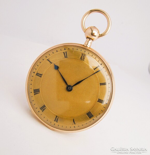 RITKASÁG ,BREGUET NEGYEDÜTŐS 14K ARANY ZSEBÓRA, 1830-35