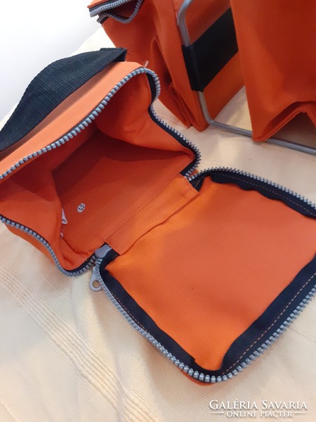 IKEA régi HEJAN narancssárga CD tartó falra szerelhető váz hordozható elemek