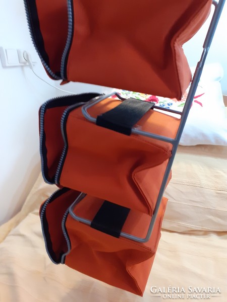 IKEA régi HEJAN narancssárga CD tartó falra szerelhető váz hordozható elemek