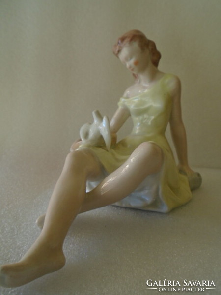 Donner Gertrúd Kőbányai ( Drasche) Hamupipőke figura ritkáb színben 18x15 cm
