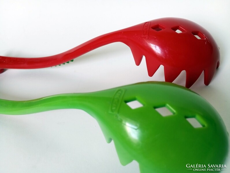 Maria Vinka - Ikea posztmodern/pop-art spagetti szervírozó pár sárkány alakban, rendkívül ritka 2000