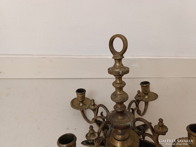 Antik bronz sábesz zsidó szombati csillár olajmécses judaika menora menóra 19. század 256 9588