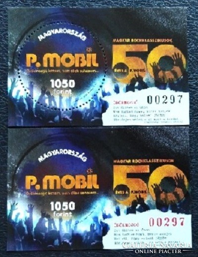 B481A-B / 2023 Rockklasszikusok : P.Mobil postatiszta fogazott + vágott azonos sorszám