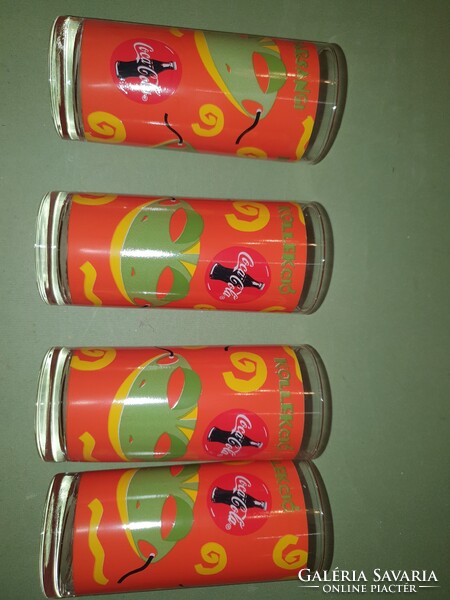 Retró farsang Coca Cola pohár 16 db új állapotban