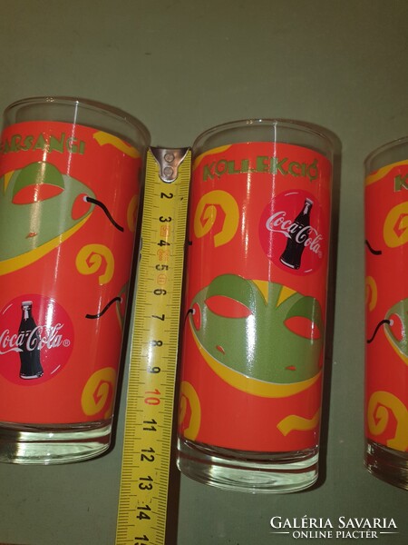Retró farsang Coca Cola pohár 16 db új állapotban