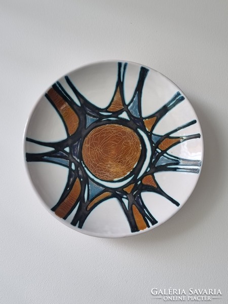 Krajtsovits Margit iparművészeti kerámia tál-32 cm