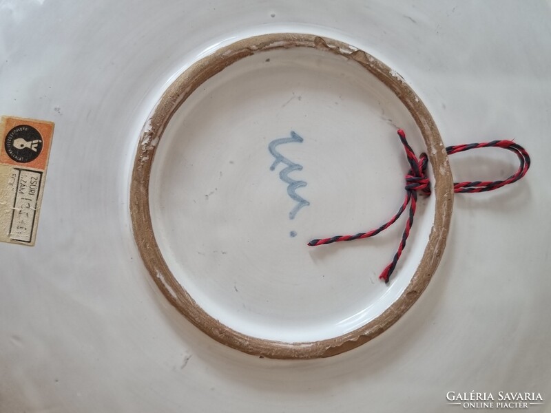 Krajtsovits Margit iparművészeti kerámia tál-32 cm