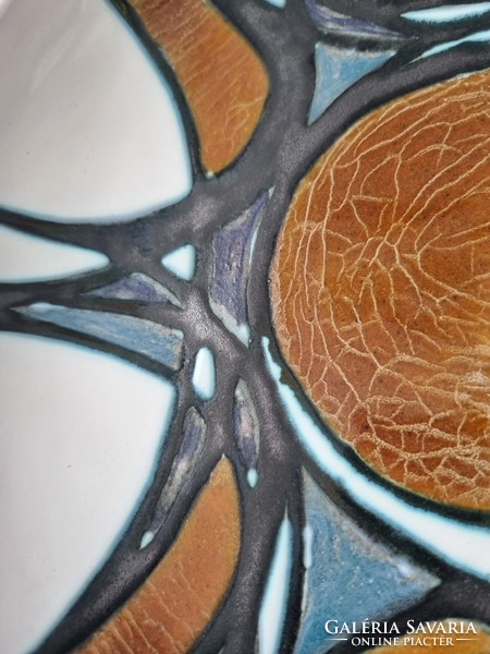 Krajtsovits Margit iparművészeti kerámia tál-32 cm