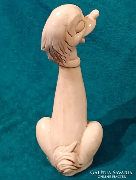 Kerámia kutya pudli 29,5cm art deco EZERKA Ohrid Ex YU retro