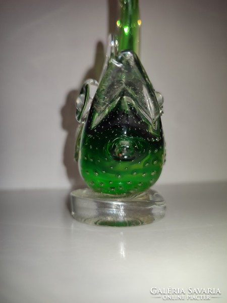 Gyönyörű, 0.5l uránium üveg kiöntő decanter uránüveg dekantáló
